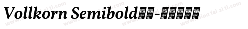 Vollkorn Semibold字体字体转换